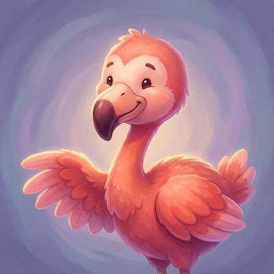 Flamingua mascot encouraging you — why you can't speak German yet